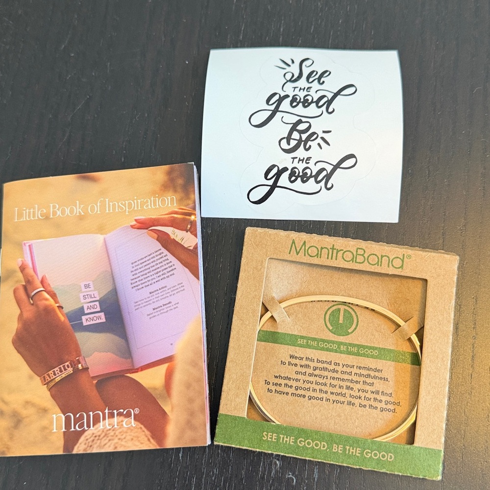 NWT MantraBand Rose Gold See the Good Be the Good